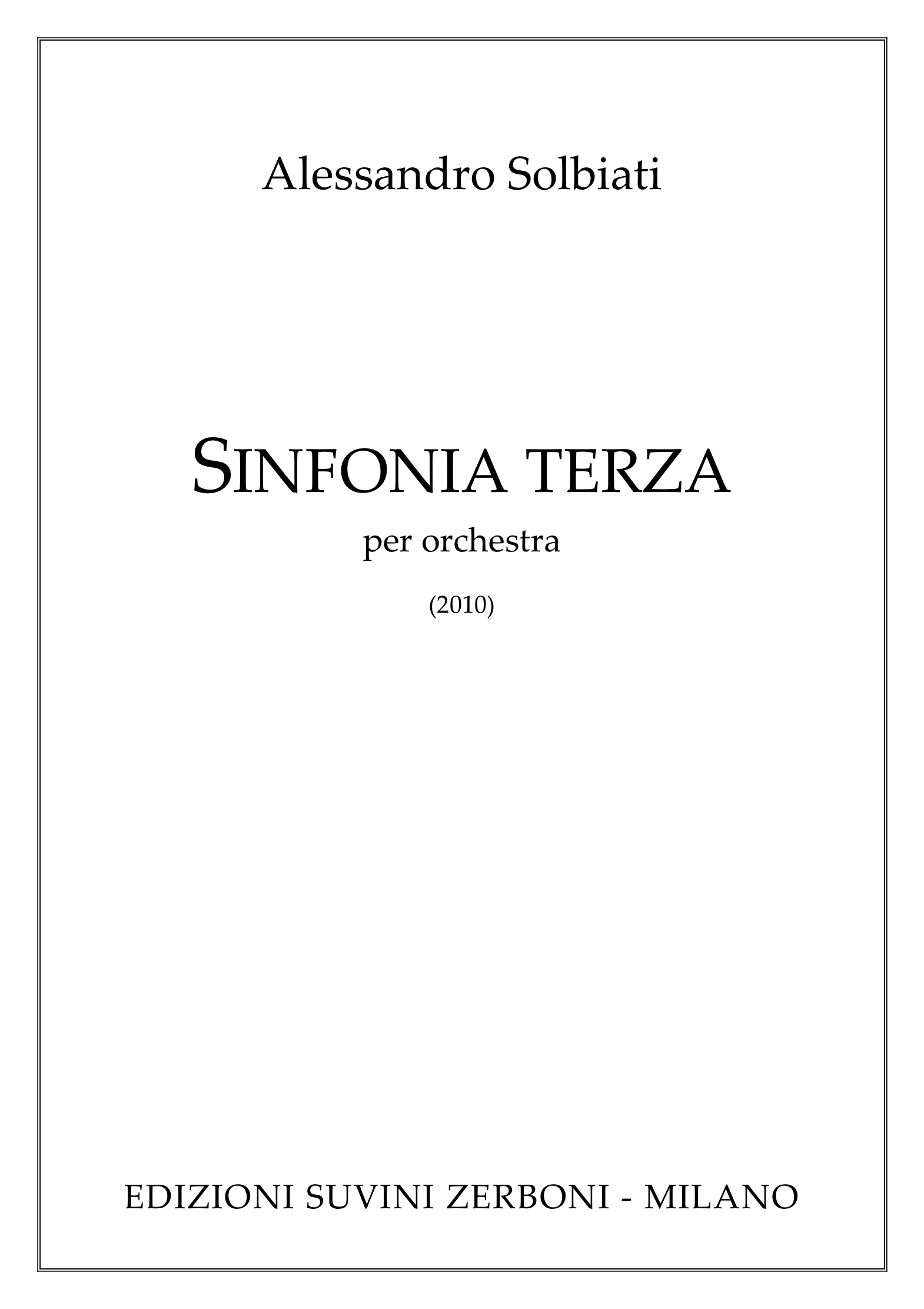 SINFONIA TERZA_Solbiati 1